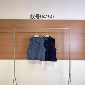 데님 빈티지 캐주얼 민소매 조끼 터틀넥 싱글 여자조끼 순정 나시 원템1