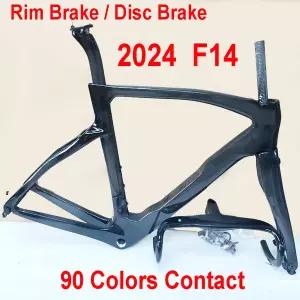 자전거프레임 1K 직조 2024 카본 프레임 F14 로드 바이크 레이싱 자전거 프레임셋 BB68 림 디스크 브레이크
