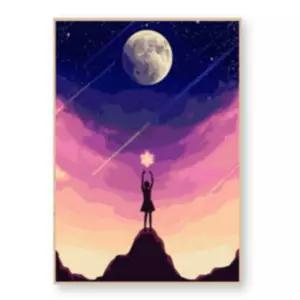 도시생활용품 페인팅 별따는 소녀 40X50 대형유화그리기세트