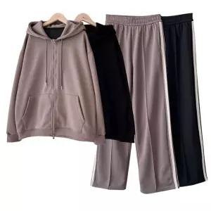 오버핏 투웨이 후드집업 밴딩 배색팬츠 트레이닝세트 Bnn2+5TTC