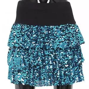 BDS7004 스팽글 3단치마 보석 운동화 반짝 여성 셔링 댄스스타킹