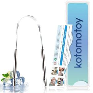 업그레이드된 혀 스크레이퍼, 프리미엄 304 스테인리스 스틸 클리너, 상쾌한 입냄새, 깨끗한 여성 남성용, 휴대용 상자 포함