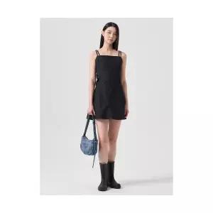 (국내매장정품) 에잇세컨즈 8SECONDS 코튼 나일론 슬리브리스 미니 원피스 네이비 (324771LY1R) 324771LY1R