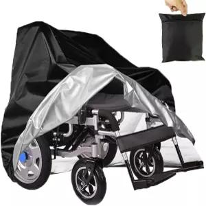 쿠수 전동 휠체어 커버 여행용 헤비 듀티 모빌리티 스쿠터 방수 기능이 있는 야외 보호대가 비 자외선 먼지