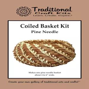 전통 공예 키트 코일형 바구니 직조 키트(소나무 바늘) - 용품 및 컬러 사진 교육 책자 포함