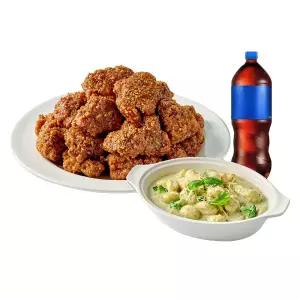 [땅땅치킨] 카라멜크런치치킨(순살)+바질크림뇨끼뽀끼+콜라500ml