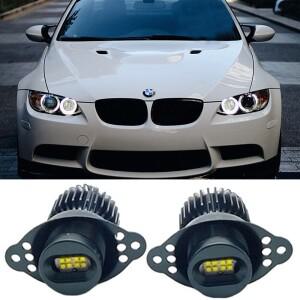 1세트 80W XBD 칩 LED 천사 눈 헤일로 마커 링 전구 Canbus For BMW E90 E91 318i LCI 09-11 DRL 오류 무