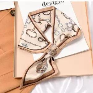 여성 새틴 쁘띠 스카프 쁘띠머플러 헤어밴드 8 타입 WE93C68