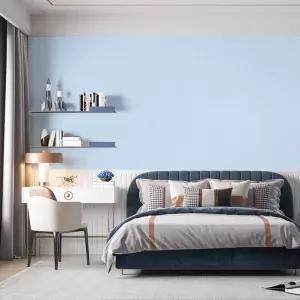 셀프도배 50cm 포인트 스티커 실크벽지 10M 딥블루 시공 고급형