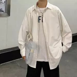 남성체크남방 남자 오버핏 무채색 데일리 긴팔셔츠 남방 레이어드룩