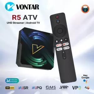 VONTAR R5 ATV 안드로이드14 TV 박스 리얼텍1325 AI-PQ AI-SR HDR10+Wifi6 4K HD 2.1b AV1 100M LAN 미디어