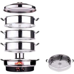 업소용전기찜솥 찐빵 스팀찜기 35CM /3단/ 1500W/ 올스텐 5 8인용 제품