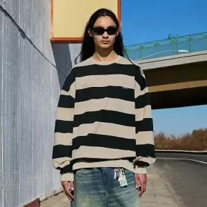 플루크 슬램로고 스트라이프 피그먼트 맨투맨 티셔츠 FMT759-Z / 4color1195387