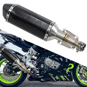 미드파이프 배기가스 오토바이 슬립온 머플러 카와사키 Ninja 250R, 250, 300, Z250, Z300 2008 2017년 모델은 머플러와 호환됩니다