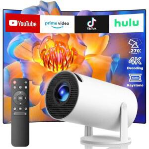 WIFI 블루투스 미니 프로젝터 4K 회전 영화 TV 안드로이드 STICK USB와 11 270 HDMI 수직 보정 휴대용 호환 지원 기능 키스톤 가능 자동