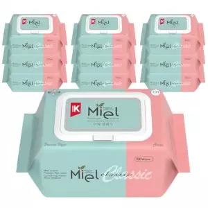 미엘 클래식 100매 캡형 10팩 물티슈