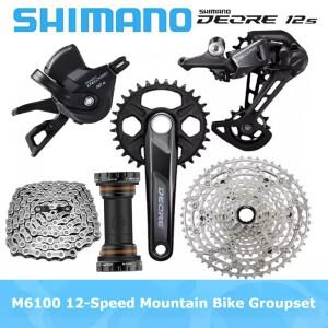 데오레 M6100 12단 변속기 그룹셋 리어 카세트 MTB 체인 우측 변속레버