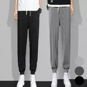 남자 플리츠 주름 시원한 조거 팬츠 밴딩 고무줄 바지 Rua5+3Kbe