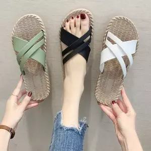 여성 빅사이즈 라탄슬리퍼 가벼운샌들 fmT9+7ZPg