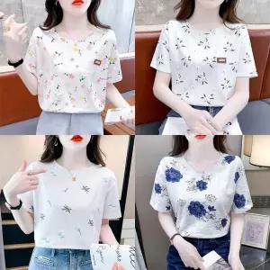 여성 다양한 무늬 입체 패턴 유닉 루즈핏 반팔 티셔츠 reD8+4twr