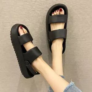 남자 여성 물놀이 슬리퍼 샌들 폭신한 비치슈즈 블랙 luV3+3ZDC