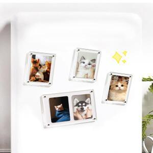 새로운 1-10팩 3인치 아크릴 냉장고 자석 양면 사진 프레임 (후지필름 인스탁스 미니 9 8 7s 25 50s 필름