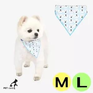 블루 M 심플 패턴 L 머플러 애견 폴라베어