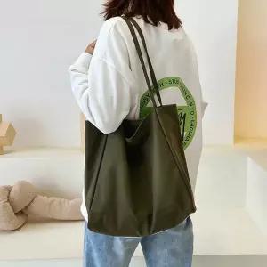 캐주얼 여성 에코백 무지 캔버스 수납 좋은 천가방 wzY5+5Aou