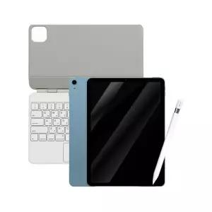 Apple 아이패드 에어 11 6세대 M2 블루 512GB, WiFi전용 MUWM3KH+펜슬C+매직키보드 국