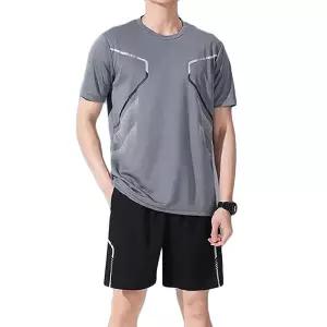 여름 헬스 스포츠 러닝 트레이닝복 세트 경량 운동복 KdP8+7DVN