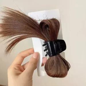 가짜 가발 페이크 인조모 집게 헤어 핀 반 묶음 머리 nIx5+6pPk