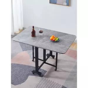 프리미엄 공간활용 인덕션식탁 거실 겸용 확장형 다이닝 60 x 100 스노우화이트 고정형