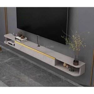 벽걸이 TV 다이 가구 TV수납장 장착 원목형 선반 호두색상 벽부형 서랍장 8m