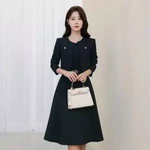 ~XXL까지 테니르 레이어드 자켓 벨트 원피스 봄 가을 오피스룩 하객룩 데이트룩 모임룩 미시룩 빅사이즈119