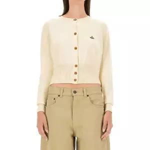 [비비안웨스트우드] 베아 크롭 가디건 오프 화이트 1803002U Y001V 135800676