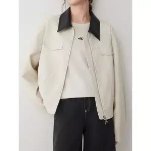 [하프클럽/]KARRA (77까지)엔비배색라이더자켓_A6S0220