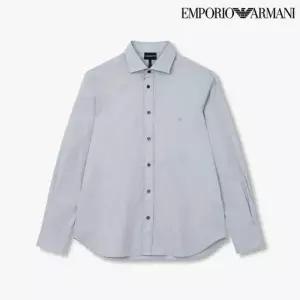 매장정품 EMPORIO ARMANI UNDERWEAR 엠포리오 아르마니 언더웨어 남성 자수 로고 스프레드 카라 셔츠(A5143