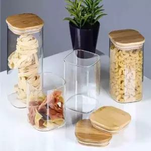 [콩심팥심]용기 밀폐 계량눈금 스텐 유리 내열 1100ml 덮개