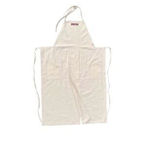 클레이프론 오트밀 도자기 예술 셰프를 위한 원래의 겹친 앞치마 짧은 버전 43 5인치 길이