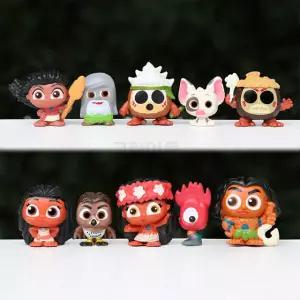 모아나 피규어 10종 세트 마우이 푸아 헤이헤이 카카모라