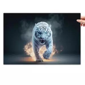 동물 미적 자연 쿨 화이트 타이거 포스터 방 장식 미적 캔버스 벽 아트 거실 침실 프린트 그림 벽 장식 액