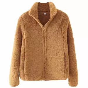 여자 롱 긴팔 야구 하이넥 집업 세무 코랄 플리스 코트 캐시미어 다량 점퍼 CH1