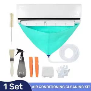 호환  두꺼운 에어컨 청소 커버 키트 배수관 스프레이 브러시 여름 세트