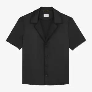 라펠 칼라 실크 반팔 셔츠 861081 Y7G271000