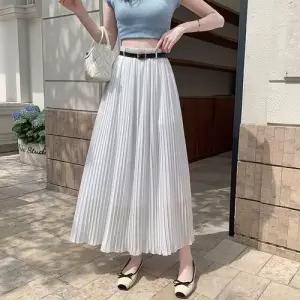 여자 스커트 미디 여름 비치 쉬폰 지성 슬림핏 CH1