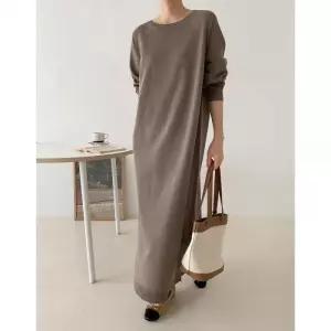 빅사이즈 데이 니트 롱 원피스 ar24125