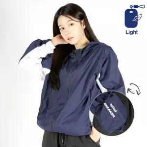 메이 남녀공용 패커블 초경량 2WAY 후드집업 바람막이 윈드 브레이커