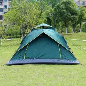 간편설치 2-3인용 그린 자동원터치 텐트 다용도텐트