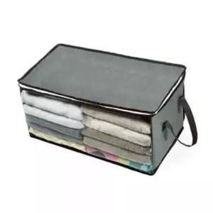 [생활] 이불 정리함 투명 창 접이식 수납박스 홈슨 부직포 옷 수납함