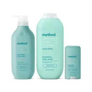 Method Coco Twist, 바디 로션 350ml(14액량 온스), 데오도란트 700ml(2.65액량 워시 550ml(18온스) (버라